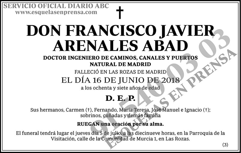 Francisco Javier Arenales Abad